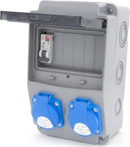 ELS Elektrotechnika Rozdzielnica budowlana, ogrodowa 2*GS 230V + zabezpieczenia, 6NO21C00 2