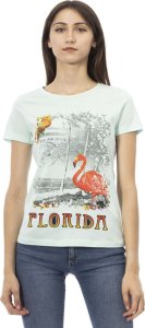 Trussardi Action Koszulka T-shirt marki Trussardi Action model 2BT10 kolor Niebieski. Odzież damska. Sezon: S 1