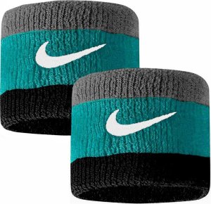 Nike Frotki na rękę Nike Swoosh 2 szt. szaro-niebiesko-czarne N0001565017OS 1