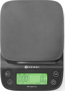 Waga kuchenna Hendi Waga kuchenna elektroniczna z timerem 3 000 g / 0.1 g - Hendi 580011 Waga kuchenna elektroniczna z timerem 3 000 g / 0.1 g - Hendi 580011 3