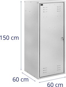 Wiesenfield Szafka na siodło sprzęt jeździecki ze stali ocynkowanej 60 x 60 x 150 cm Szafka na siodło sprzęt jeździecki ze stali ocynkowanej 60 x 60 x 150 cm 8