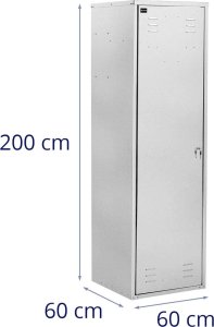 Wiesenfield Szafka na siodło sprzęt jeździecki ze stali ocynkowanej 60 x 60 x 200 cm Szafka na siodło sprzęt jeździecki ze stali ocynkowanej 60 x 60 x 200 cm 8