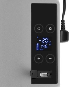 Lodówka turystyczna MSW Lodówka samochodowa turystyczna na kółkach z funkcją mrożenia 12/24 V DC/AC 60 W 40 l Lodówka samochodowa turystyczna na kółkach z funkcją mrożenia 12/24 V DC/AC 60 W 40 l 3