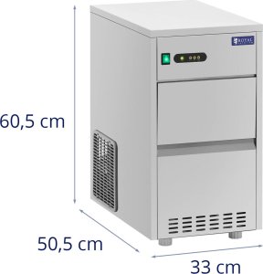 Kostkarka do lodu Royal Catering Barowa kostkarka maszyna do kostek lodu 20 kg/dzień 5 kg 165 W Barowa kostkarka maszyna do kostek lodu 20 kg/dzień 5 kg 165 W 7