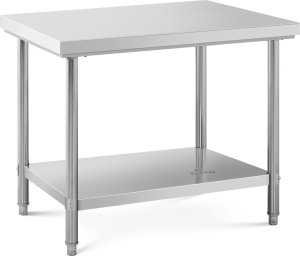 Royal Catering Stół blat roboczy centralny stalowy z półką 100 x 70 cm Stół blat roboczy centralny stalowy z półką 100 x 70 cm 2