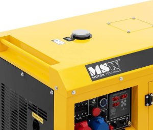 MSW Agregat generator prądotwórczy diesel na kółkach 240/400 V 8500 W 10 kVA 30 l Agregat generator prądotwórczy diesel na kółkach 240/400 V 8500 W 10 kVA 30 l 4