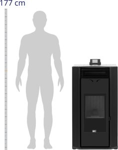 MSW Piec piecyk kominek na pellet z płaszczem wodnym do 400 m3 24000 W Piec piecyk kominek na pellet z płaszczem wodnym do 400 m3 24000 W 3