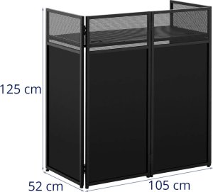 SINGERCON Parawan stanowisko stół DJ składany 105 x 52 x125 cm Parawan stanowisko stół DJ składany 105 x 52 x125 cm 7