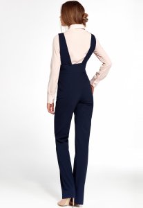 Nife Granatowy kombinezon z szelkami - KM08 (kolor granat, rozmiar 42) 4