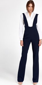 Nife Granatowy kombinezon z szelkami - KM08 (kolor granat, rozmiar 42) 8