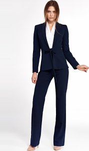 Nife Granatowy kombinezon z szelkami - KM08 (kolor granat, rozmiar 40) 3