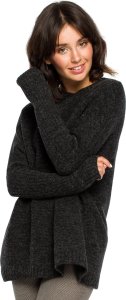 BE Knit BK009 Sweter zakładany przez głowę - antracyt (kolor antracyt (grafit), rozmiar uni) 1
