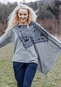 Key PONCHO KEY LHP-081 B19 (kolor melange - grey, rozmiar S/M) 3