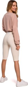 MOE M593 Krótkie legginsy typu kolarki - śmietankowe (kolor ecru, rozmiar M) 2