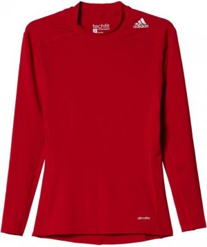 Adidas Koszulka męska Techfit Base Long Sleeve czerwona r. XS (AJ5015) 1