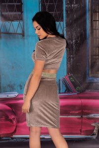 Merribel Lyana Beige 1712 spódniczka i bluzka (kolor beżowy, rozmiar XL) 5