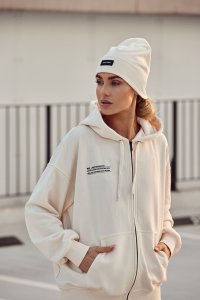 MOE M624 Czapka beanie - śmietankowa (kolor ecru, rozmiar uni) 3