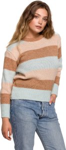 BE Knit BK071 Sweter w pasy wielokolorowe - model 2 (kolor model2, rozmiar L/XL) 1
