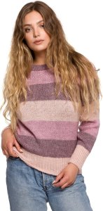 BE Knit BK071 Sweter w pasy wielokolorowe - model 3 (kolor model3, rozmiar S/M) 1