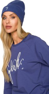 MOE M709 Czapka beanie z haftem MOE GIRL - indygo (kolor indygo, rozmiar uni) 1