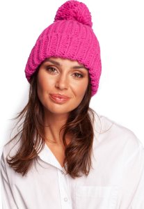 BE Knit BK101 Czapka z pomponem - różowa (kolor róż, rozmiar uni) 1