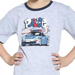Cornette PIŻAMA CORNETTE CHŁ 473/89 POLICE (kolor melange - grey, rozmiar 122-128) 3