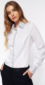 Nife Koszula z wzorzystymi wstawkami - K66 (kolor biały, rozmiar 38) 1