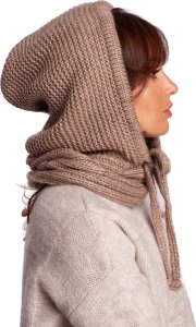 BE Knit BK095 Kominiarka z trokami - beżowa (kolor beż, rozmiar uni) 2