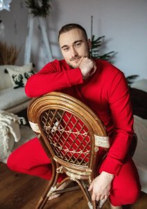 Dkaren Komplet Męski Justin (kolor bordo, rozmiar XL) 40