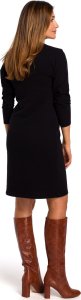 Stylove S178 Sukienka swetrowa z długimi rękawami - czarna (kolor black, rozmiar S) 2
