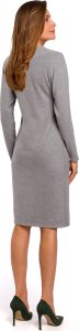 Stylove S178 Sukienka swetrowa z długimi rękawami - szara (kolor Grey, rozmiar XXL) 2