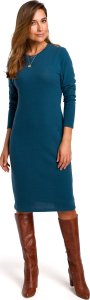 Stylove S178 Sukienka swetrowa z długimi rękawami - morska (kolor oceanblue, rozmiar M) 2