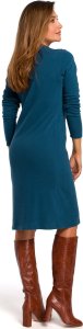 Stylove S178 Sukienka swetrowa z długimi rękawami - morska (kolor oceanblue, rozmiar M) 3