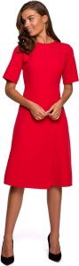 Stylove S240 Sukienka z dołem kopertowym - czerwona (kolor red, rozmiar L) 1