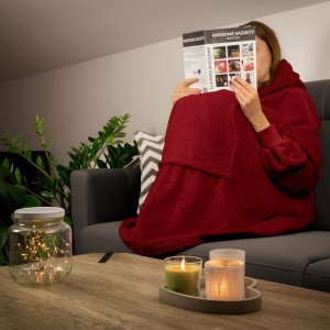 Froster Bluzair Koco Bluza Oversize z Kapturem Bordowa 4w1 11