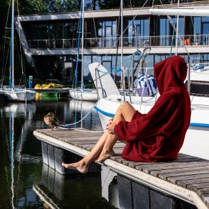 Froster Bluzair Koco Bluza Oversize z Kapturem Bordowa 4w1 10