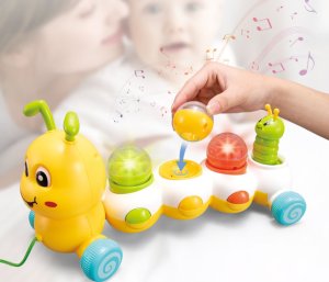 ProNice INTERAKTYWNA PEŁZAJĄCA GĄSIENICA LED MUZYKA +PIŁKI 4