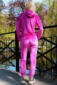 Merribel Dollien Fuksja welurowy komplet (kolor FUCHSIA, rozmiar M) 2