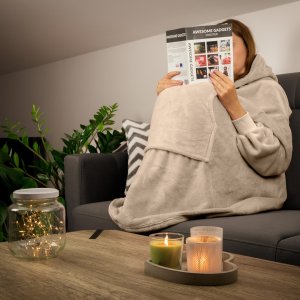 Froster Bluzair Koco Bluza Oversize Kapturem Beżowa 4w1 13