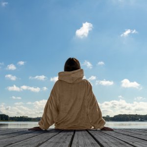 Froster Bluzair Koco Bluza Oversize Kapturem Beżowa 4w1 15