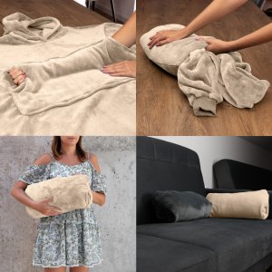 Froster Bluzair Koco Bluza Oversize Kapturem Beżowa 4w1 6