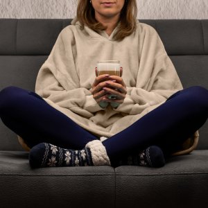 Froster Bluzair Koco Bluza Oversize Kapturem Beżowa 4w1 9