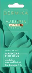 Dermika DERMIKA Maestria Anti-Age Therapy Luksusowa Maseczka pod oczy redukująca zmarszczki i cienie - bio kolagen 5%  3x1.5ml 1