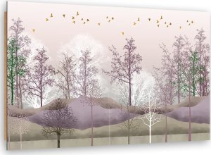 Feeby Obraz Deco Panel, Ptaki nad lasem (Rozmiar 60x40) 1