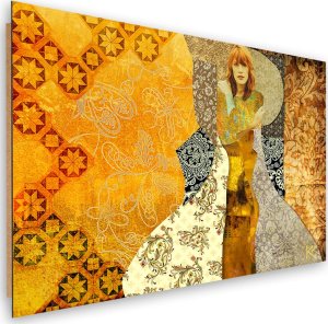Feeby Obraz Deco Panel, Kobieta na ozdobnym tle (Rozmiar 120x80) 1
