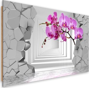 Feeby Obraz Deco Panel, Storczyk na abstrakcyjnym tle 3D (Rozmiar 90x60) 1