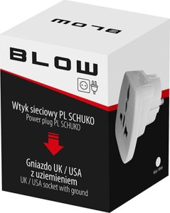 Adapter AV Blow 72-304# Wtyk sieciowy biały duży 2