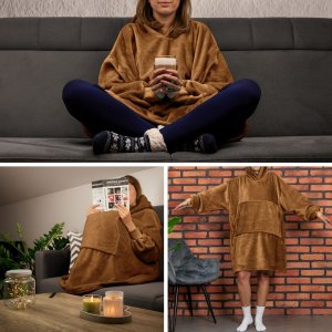 Froster Bluzair Koco Bluza Oversize z Kapturem Toffee 4w1 3
