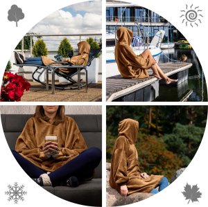 Froster Bluzair Koco Bluza Oversize z Kapturem Toffee 4w1 4