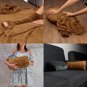 Froster Bluzair Koco Bluza Oversize z Kapturem Toffee 4w1 6